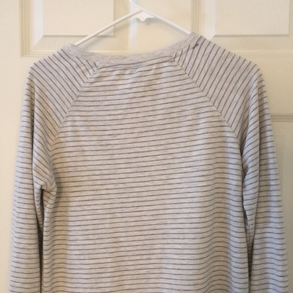 Danskin Gray Striped Crewneck Pullover - Picture 9 of 16